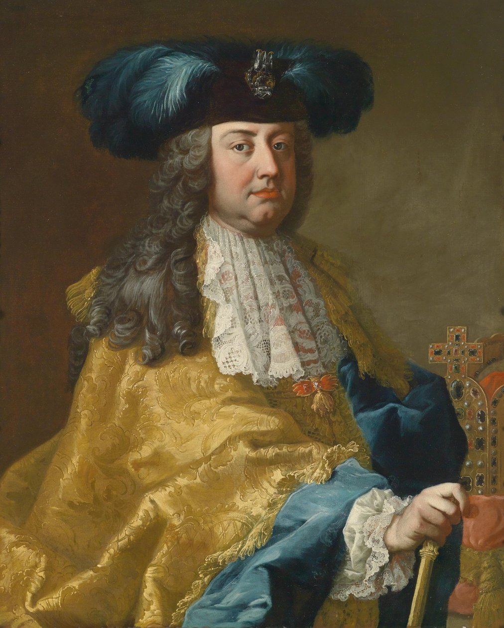 Portret van Keizer Frans I. Stephan door Workshop of Martin van Meytens