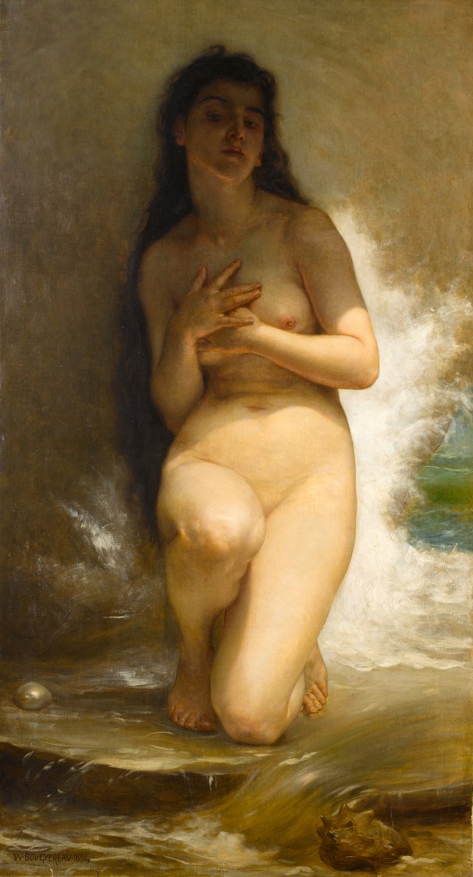 De parel door Workshop of William Adolphe Bouguereau