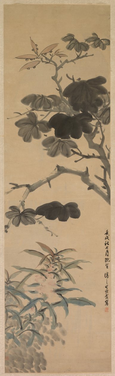 Bloeiende Planten, 1862 door Wu Rangzhi