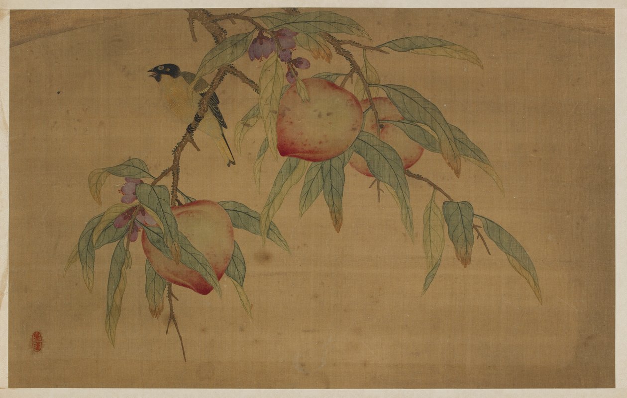 Vogel, Fruit en Bloemen, Qing-dynastie door Wu Zhang