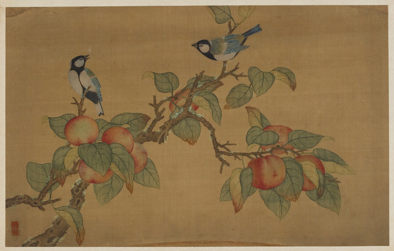 Vogels en Fruit door Wu Zhang