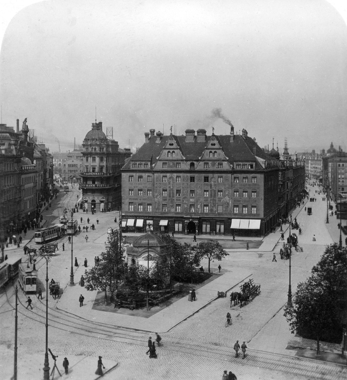 Karlsplatz, München, Duitsland, ca. 1900s door Wurthle and Sons