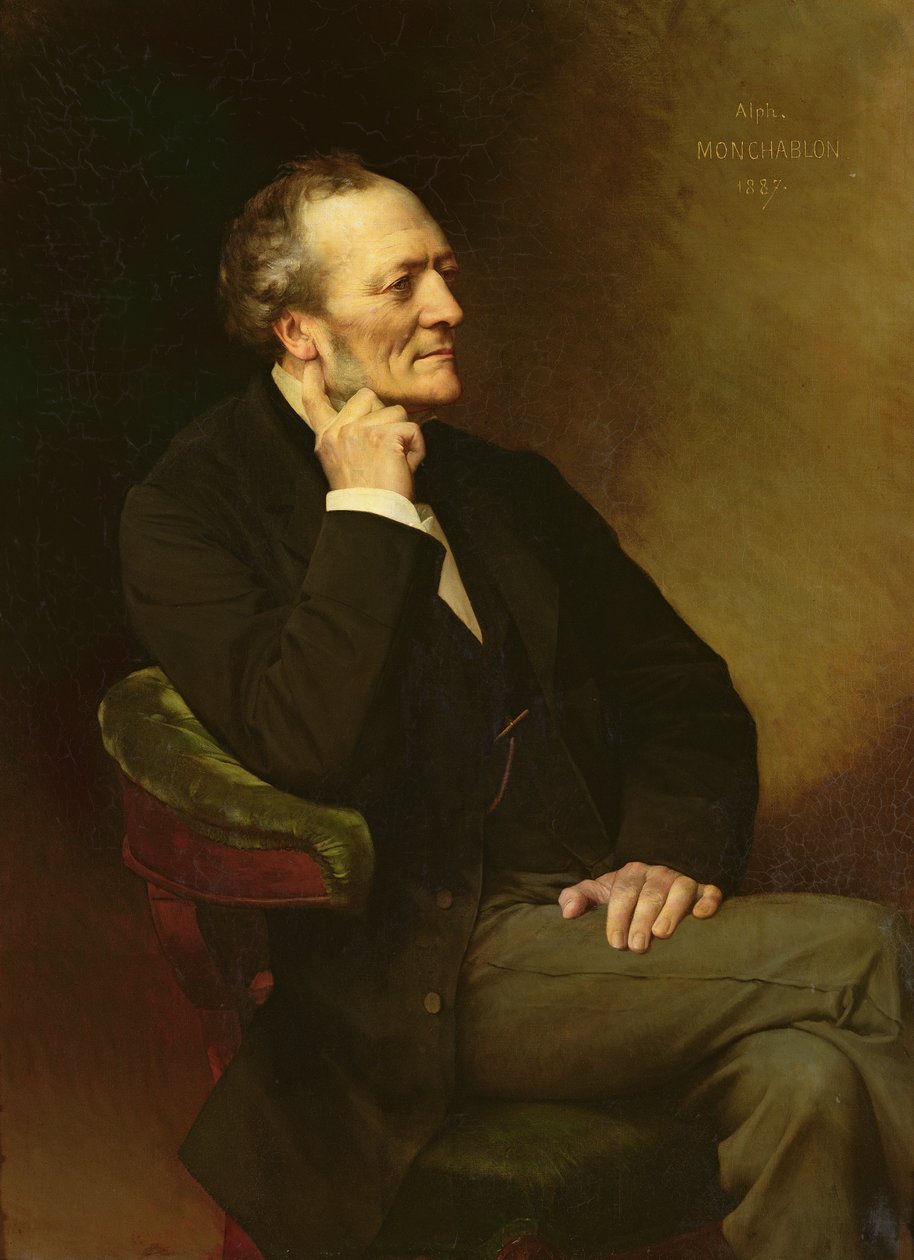 Louis Joseph Buffet (1818-98) 1887 door Xavier Alphonse Monchablon