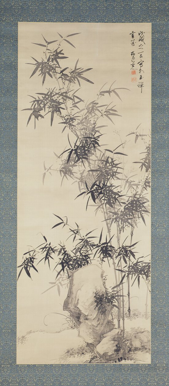 Bamboe en Rotsen door Yamamoto Baiitsu