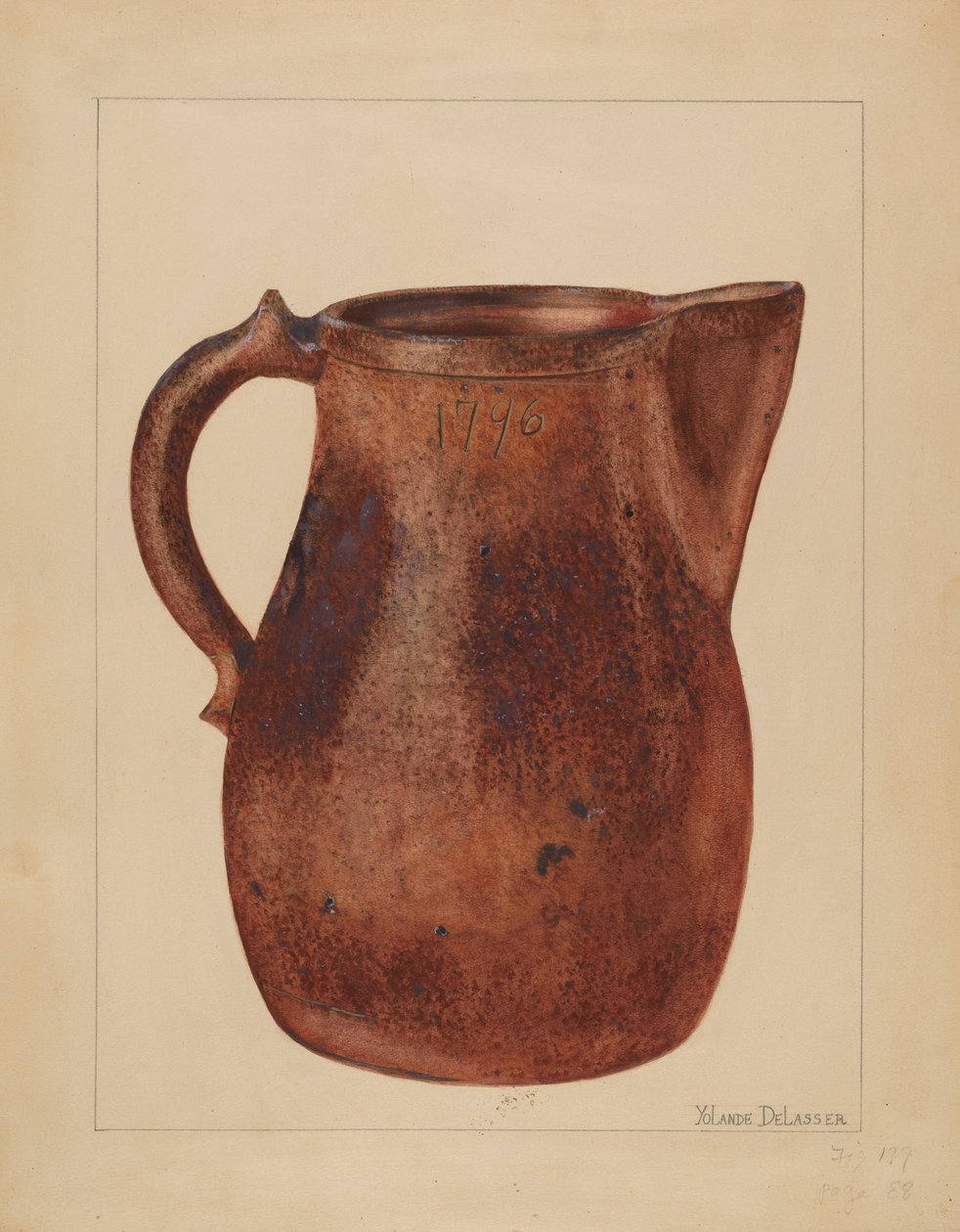 Kan, ca. 1937 door Yolande Delasser