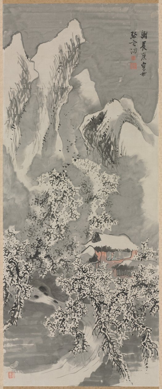 Sneeuwlandschap, c. 1770s door Yosa Buson