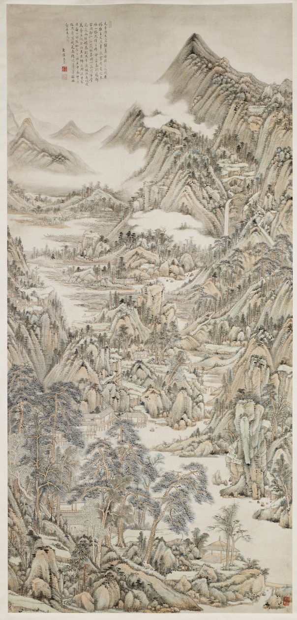 Landschap na Huang Gongwang door Yu Wang
