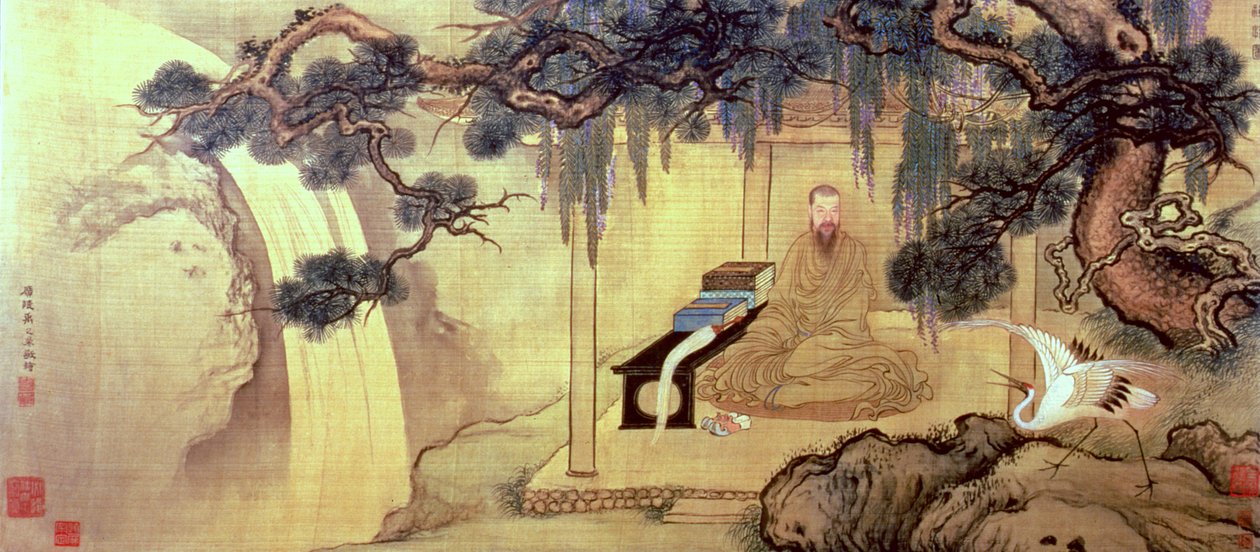 De afbeelding van de dichter Wang Yuyang door Yu Zhiding