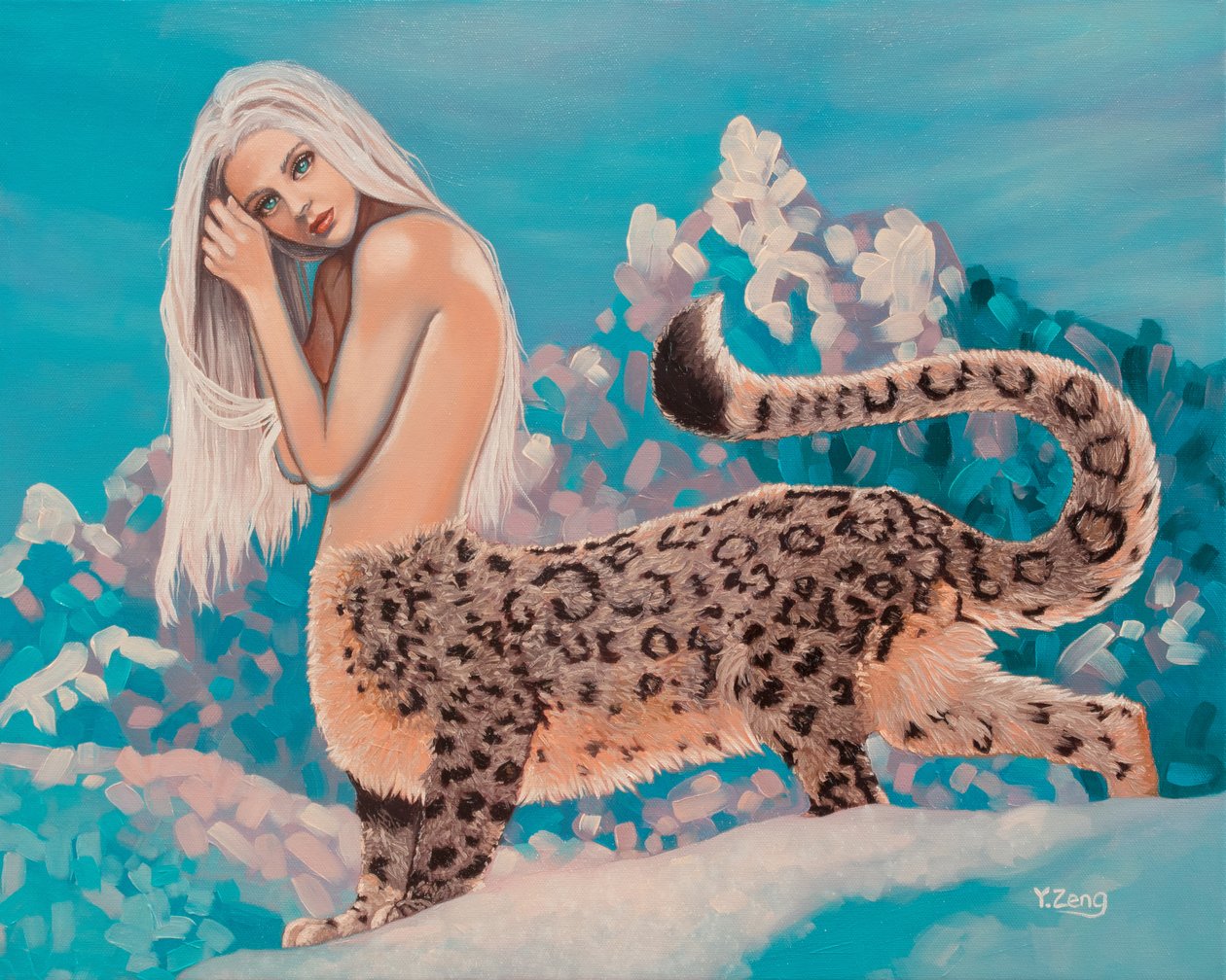 Luipaardvrouw door Yue Zeng