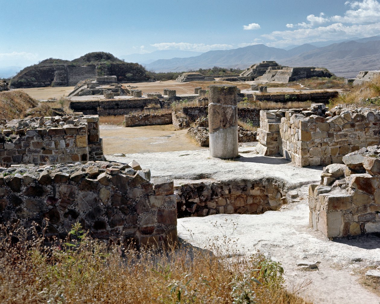 De noordelijke tempel (500 v.Chr.-850 n.Chr.) door Zapotec Zapotec