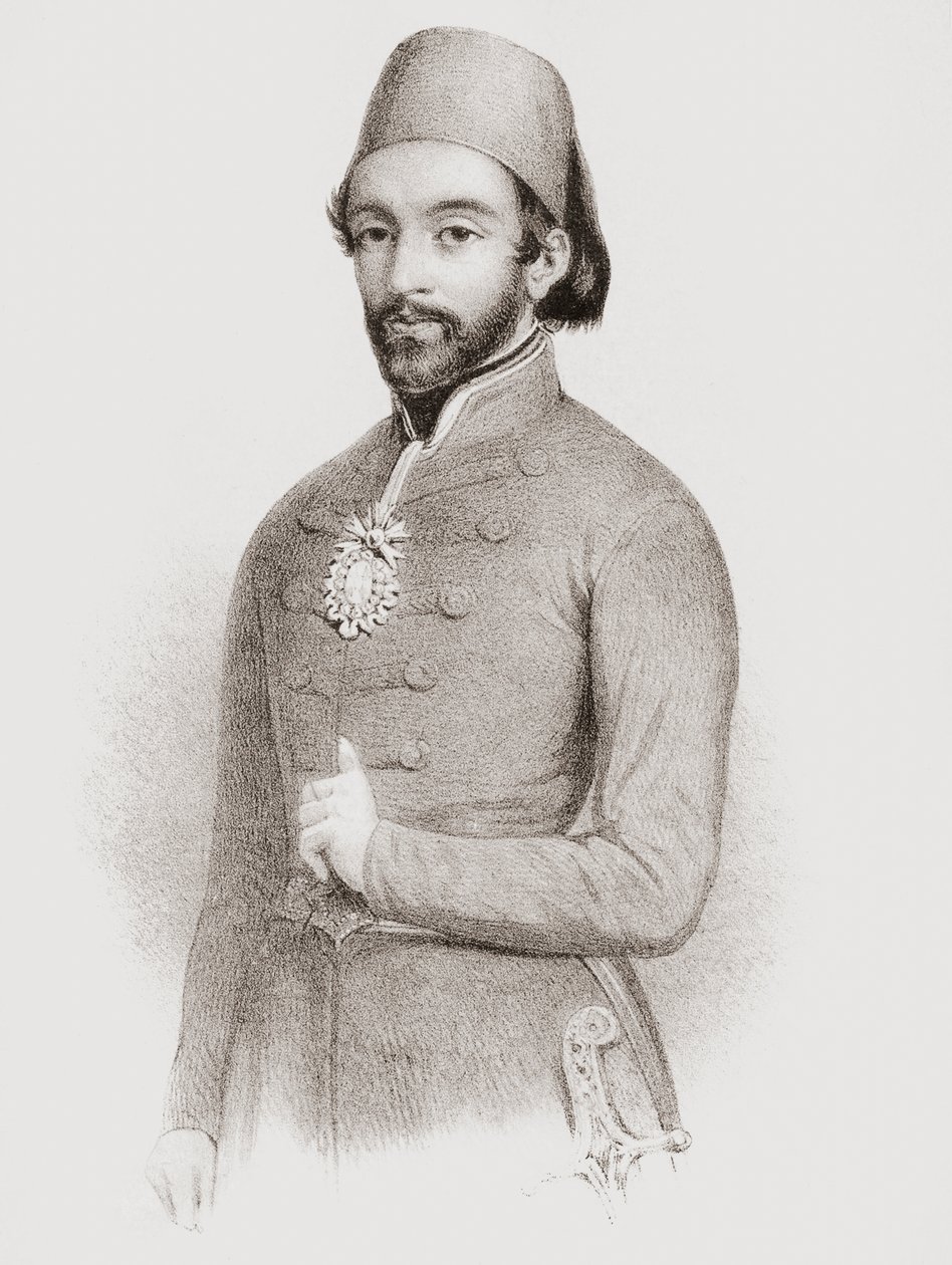 Abdulmejid I, 31e Sultan van het Ottomaanse Rijk. Portret. door . .