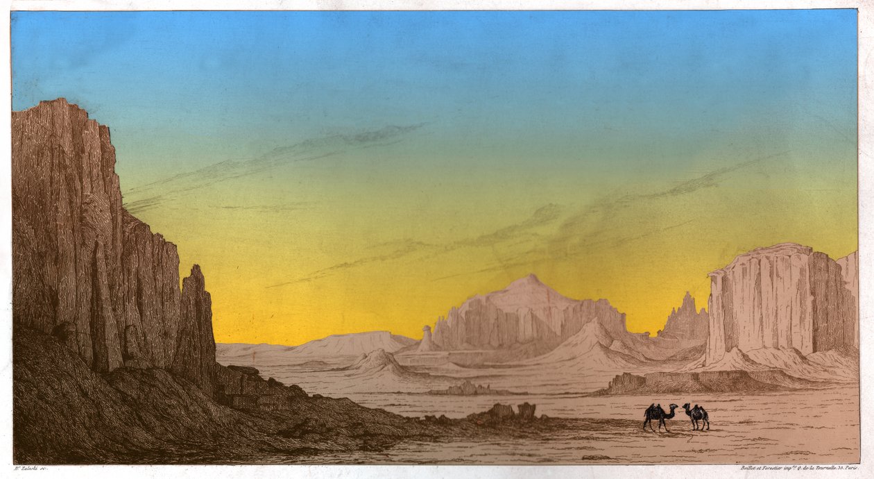 Aktau Bergen, circa 1850 door . .