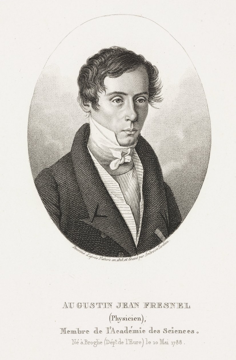 Augustin Jean Fresnel, Franse natuurkundige door Frederick (attr. to) Barnard