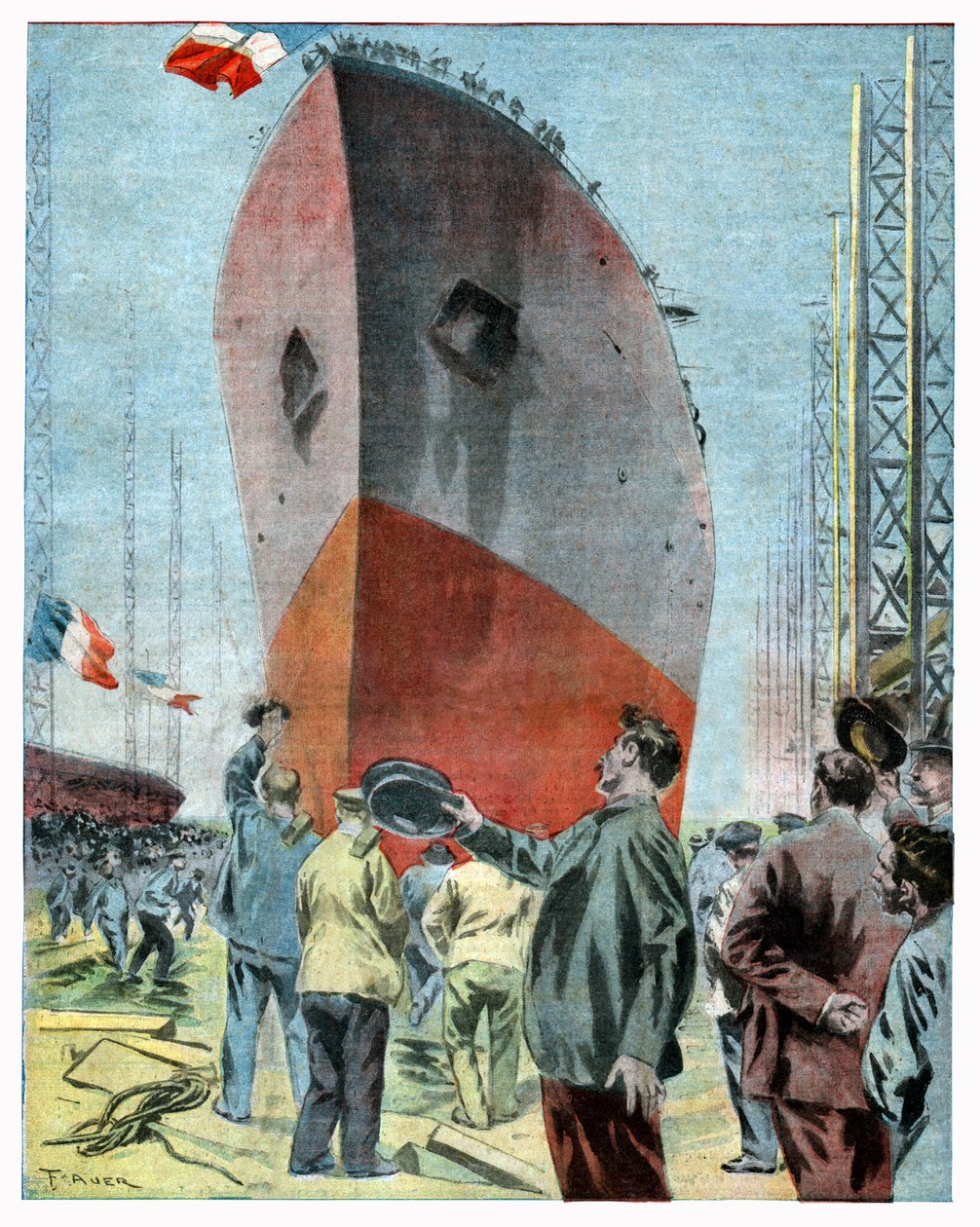 Slagschip Le Jean Bart door . .