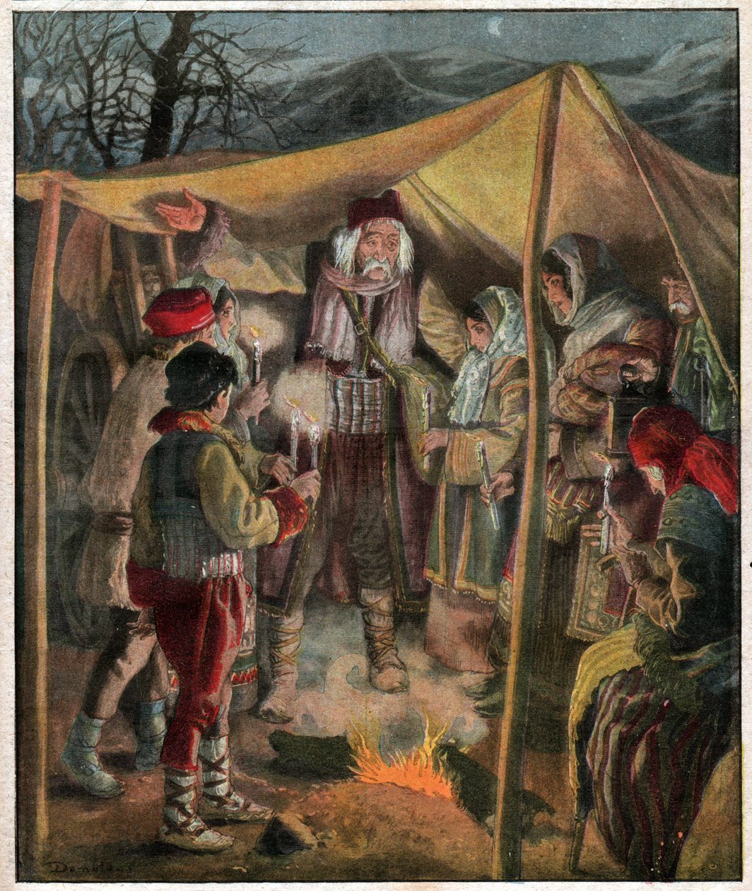 Exodus van Servische bevolkingen door Ferdinand Georg Waldmuller