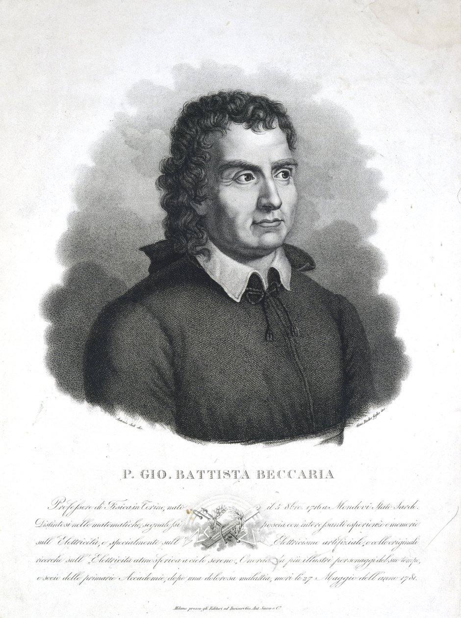 Giambatista Beccaria, Italiaanse geestelijke en wetenschapper door Frederick (attr. to) Barnard