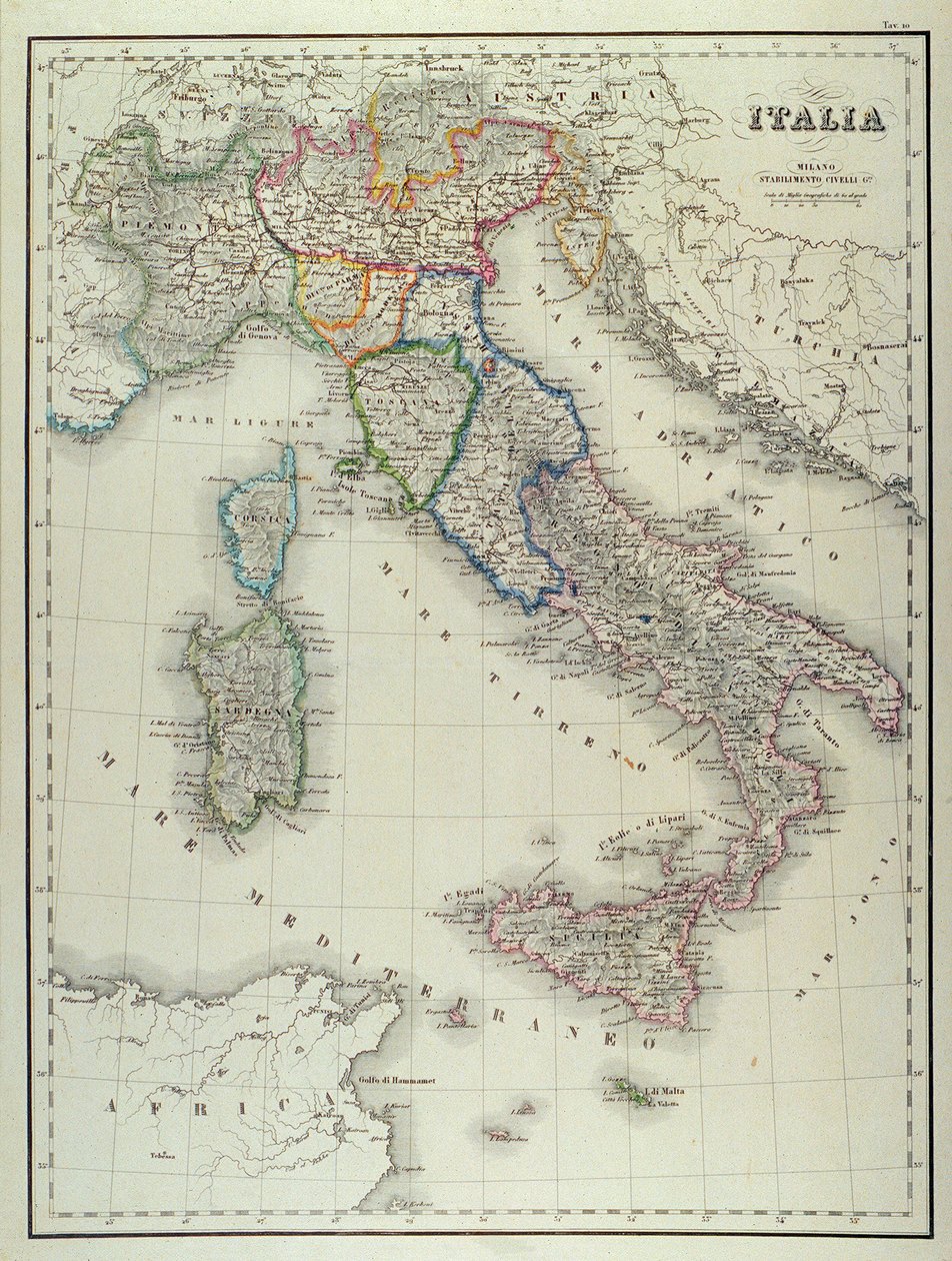Italië 1858 door . .