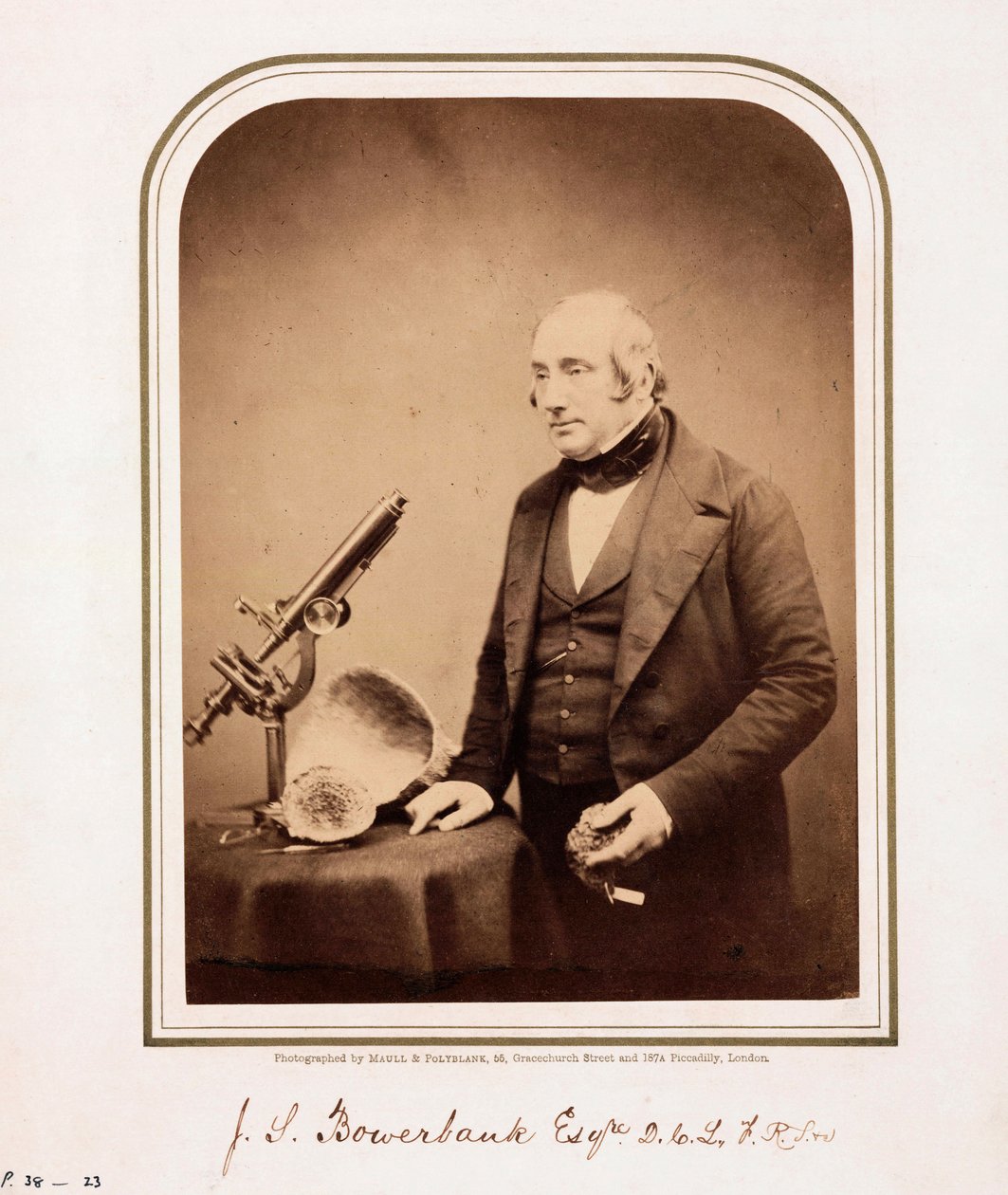 James Scott Bowerbank, Britse geoloog door Ferdinand Georg Waldmuller
