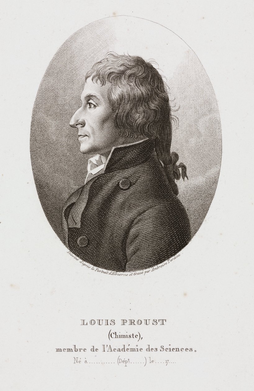 Joseph Louis Proust, Franse chemicus, ca. 1795 door Frederick (attr. to) Barnard