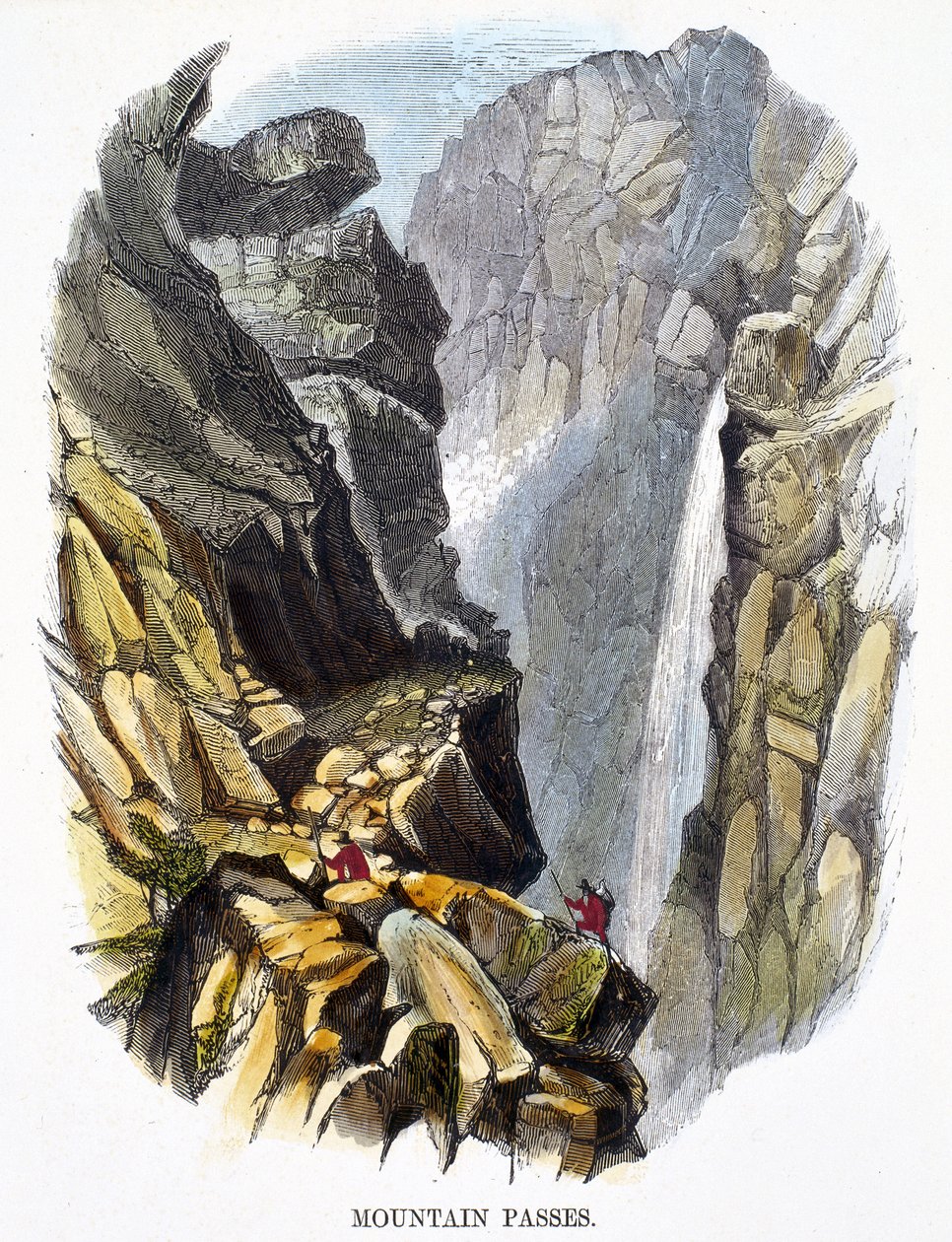 Bergpassen door Frederick (attr. to) Barnard
