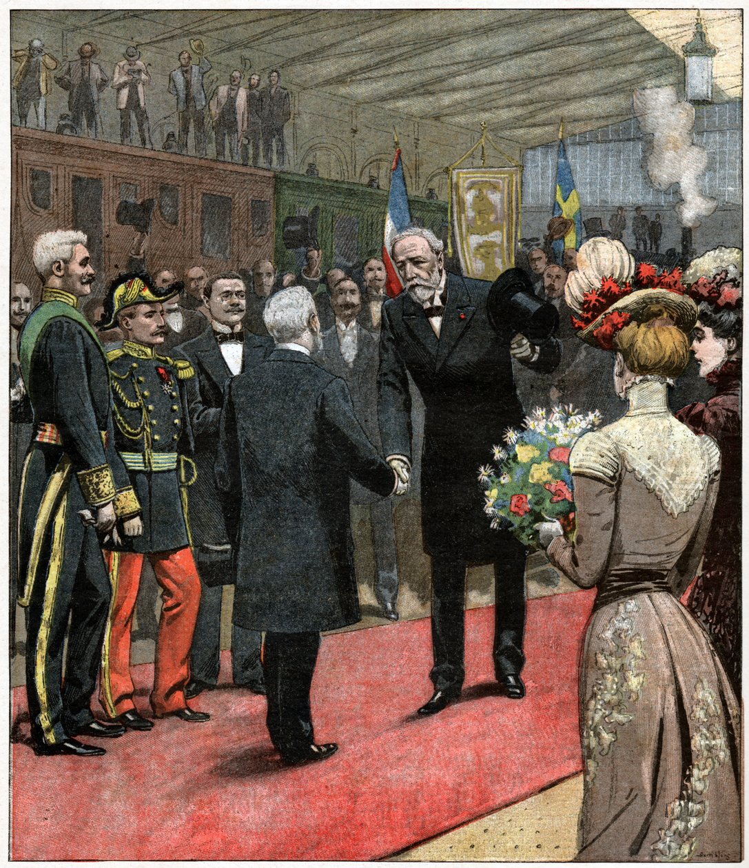 Oscar II van Zweden in Parijs door . .