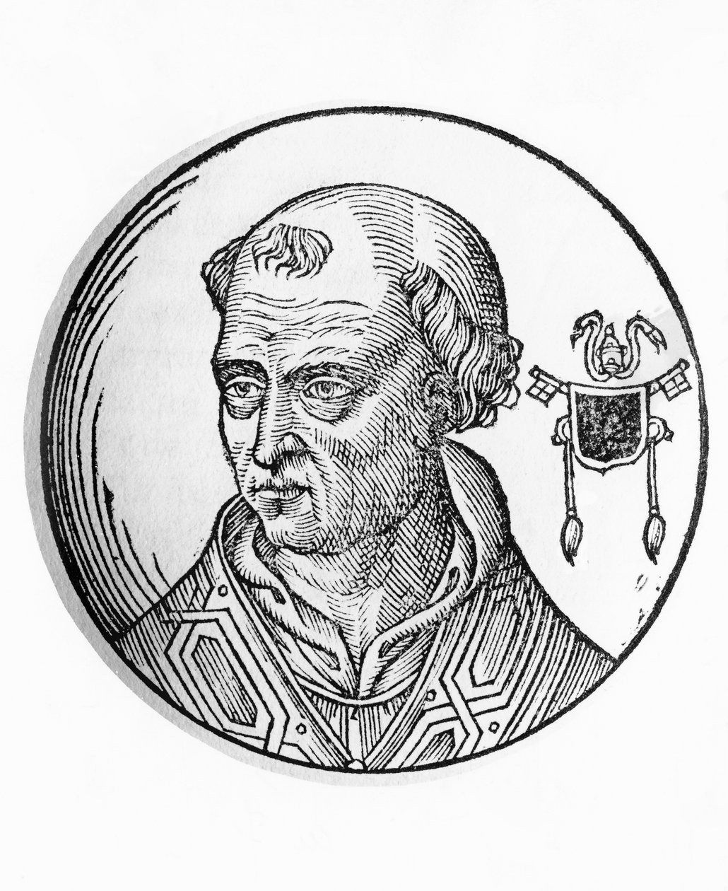 Portret van Benedictus III (overleden 858) door William Walcutt