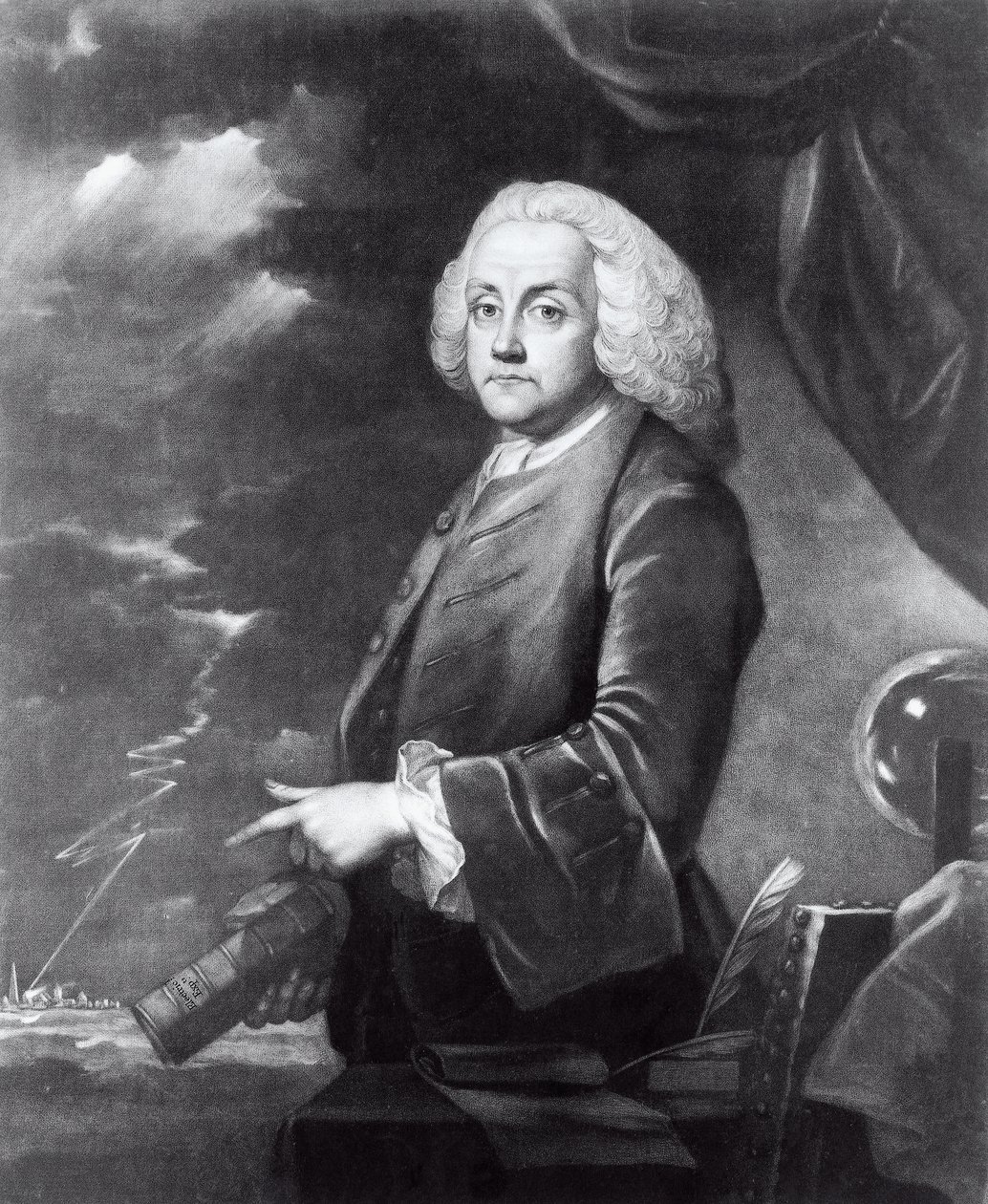 Portret van Benjamin Franklin (1706-1790) door Georg Carl Heinrich Dollmann