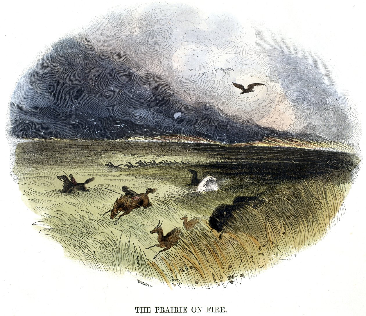 Prairie in brand door Frederick (attr. to) Barnard