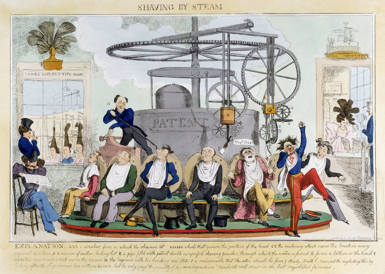 Scheren met stoom, ca. 1810 door Ferdinand Georg Waldmuller