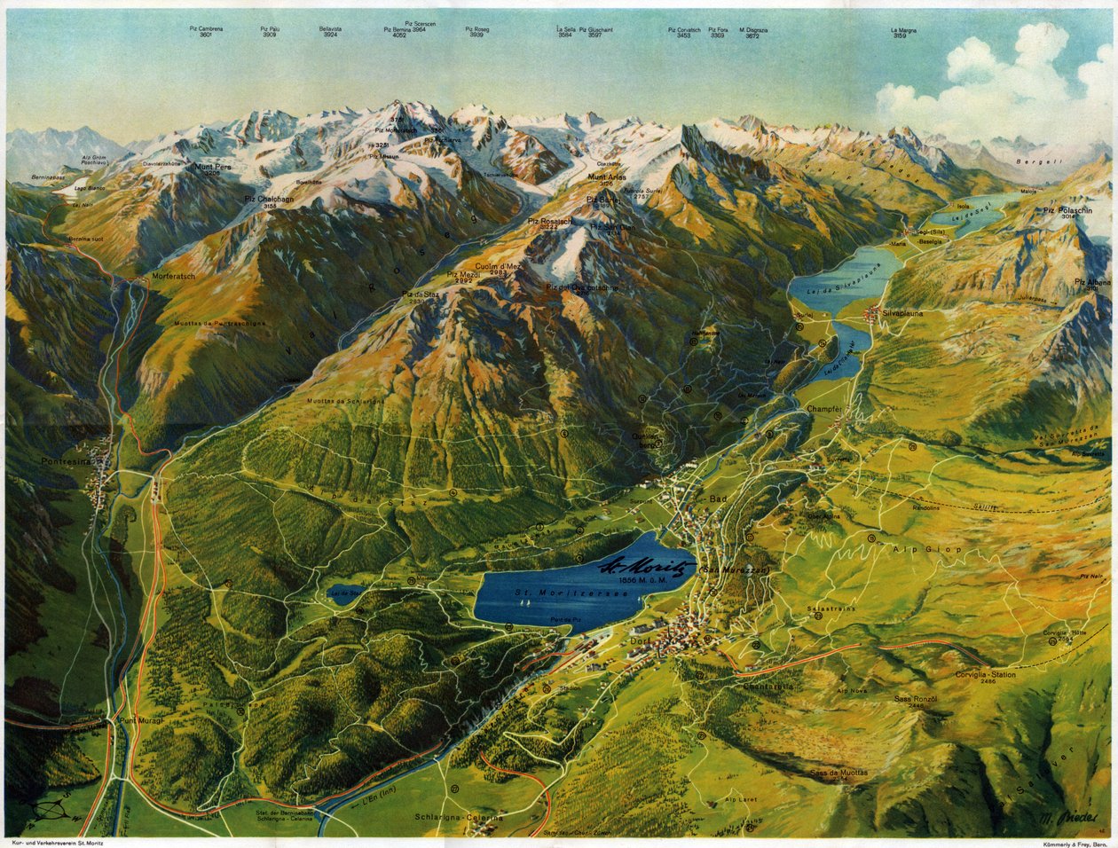 Sint Moritz, ca. 1930 door . .