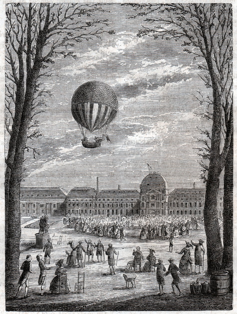 Ballonvlucht door Frederick (attr. to) Barnard