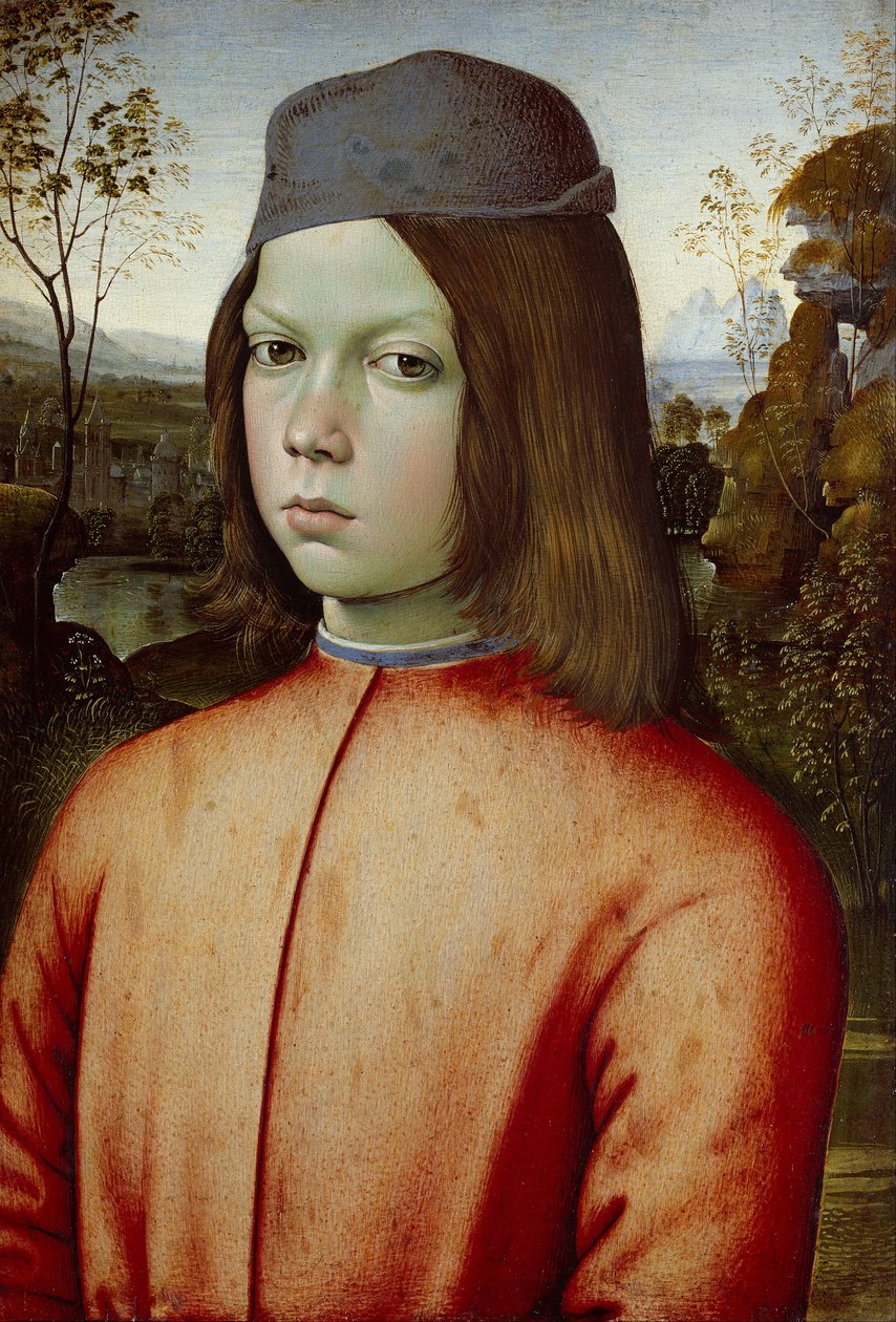 Portret van een jongen door Pinturicchio