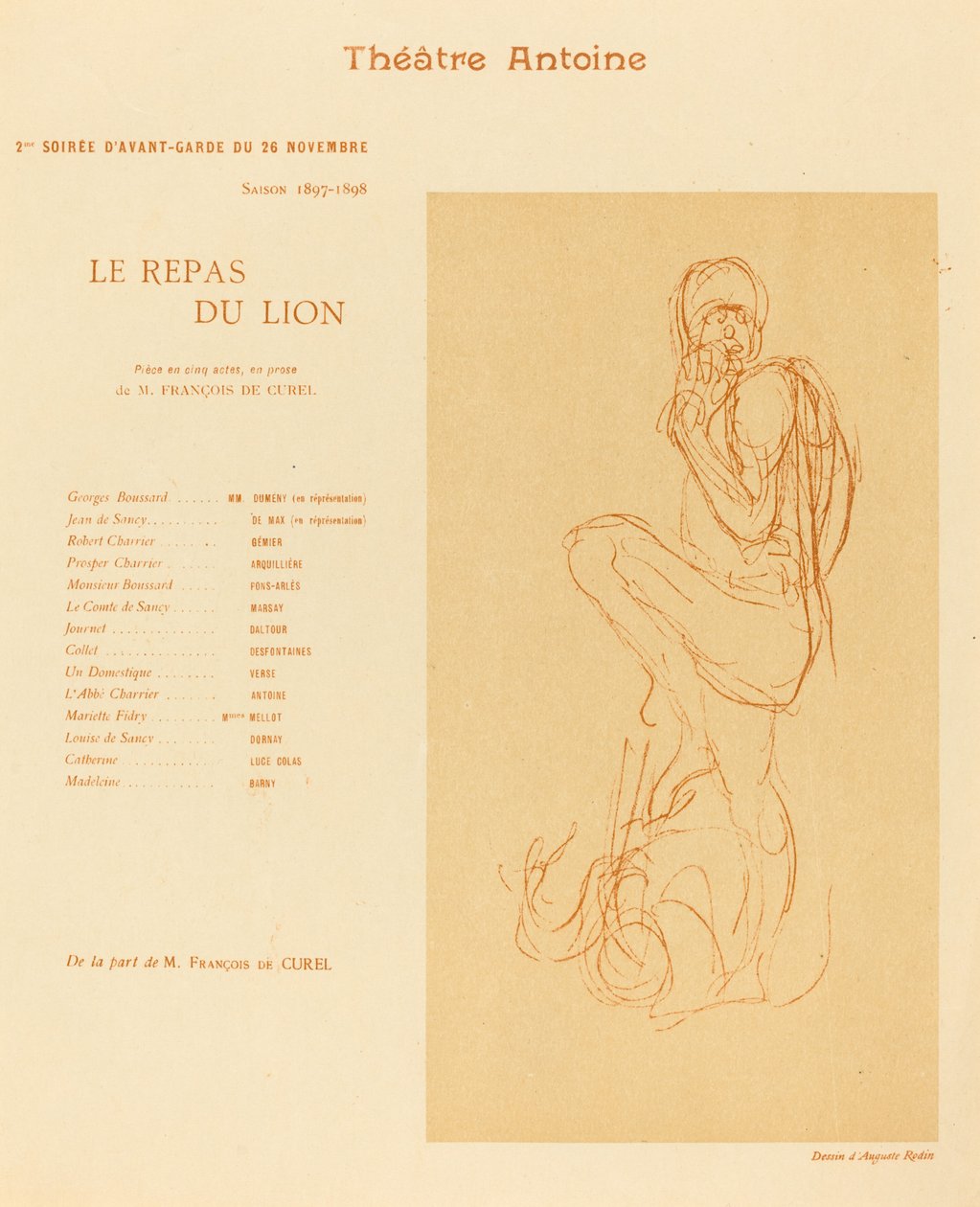 De Maaltijd van de Leeuw door after Auguste Rodin