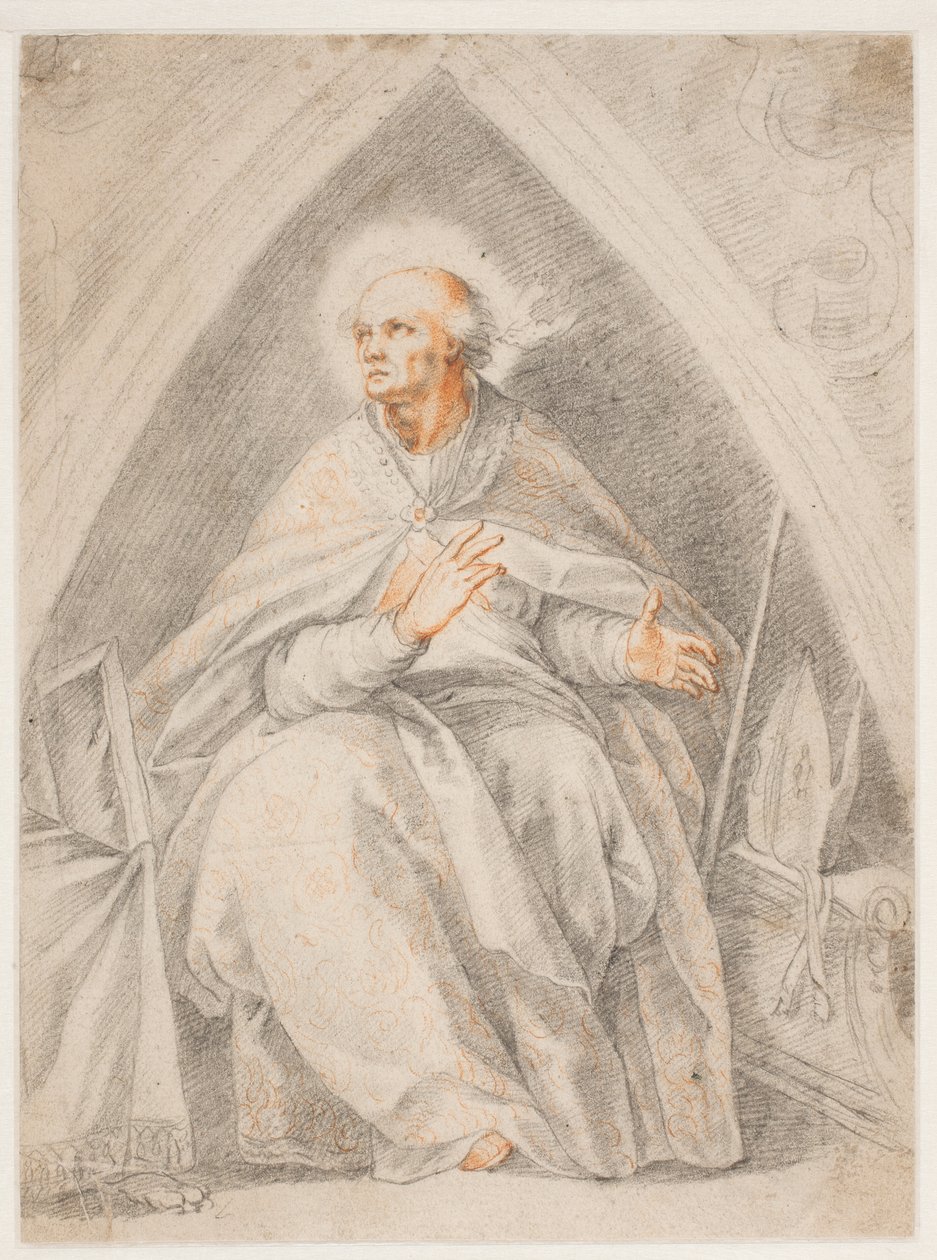 Sint Gregorius zittend door after Cavalier d
