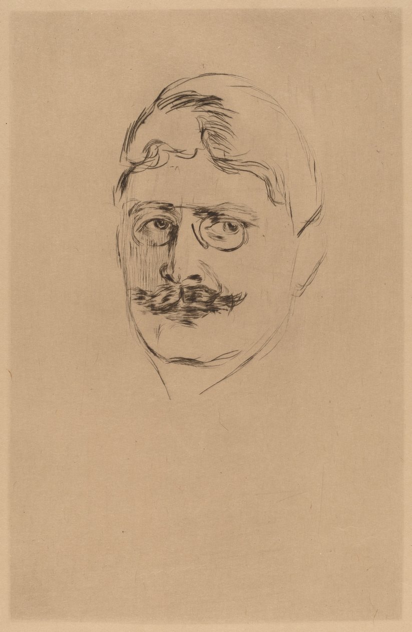 Knut Hamsun door after Edvard Munch
