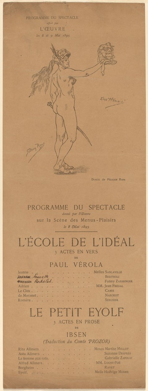 De school van het ideaal; Le Petit Eyolf door after Félicien Rops