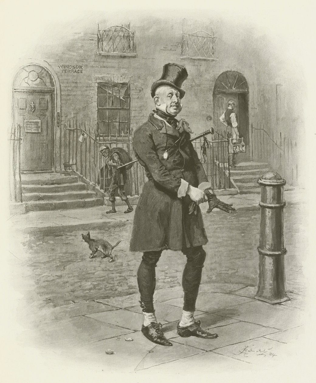 Mr Micawber door after Frederick Barnard