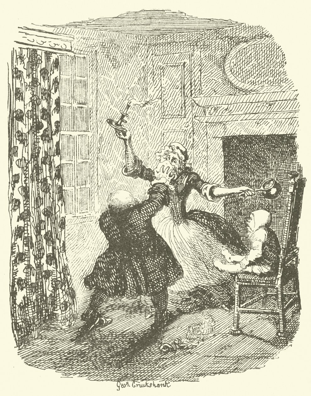 Illustratie voor Tristram Shandy door after George Cruikshank