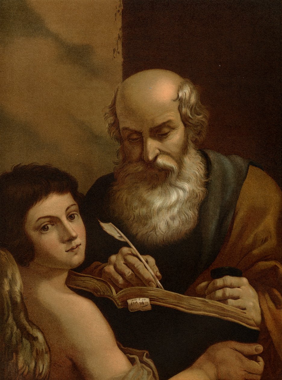 De Evangelist Matteüs door after Guercino