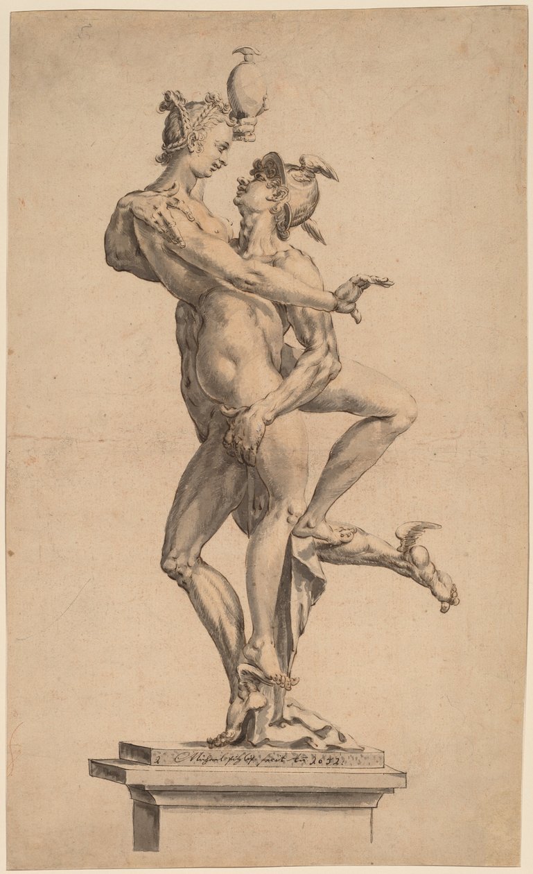 Mercurius Ontvoert Psyche door after Jan Muller Michael Philip I
