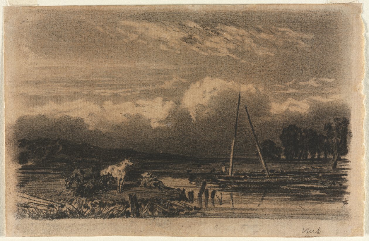 Engels uitzicht, naar Jules Dupré door after Jules Dupré