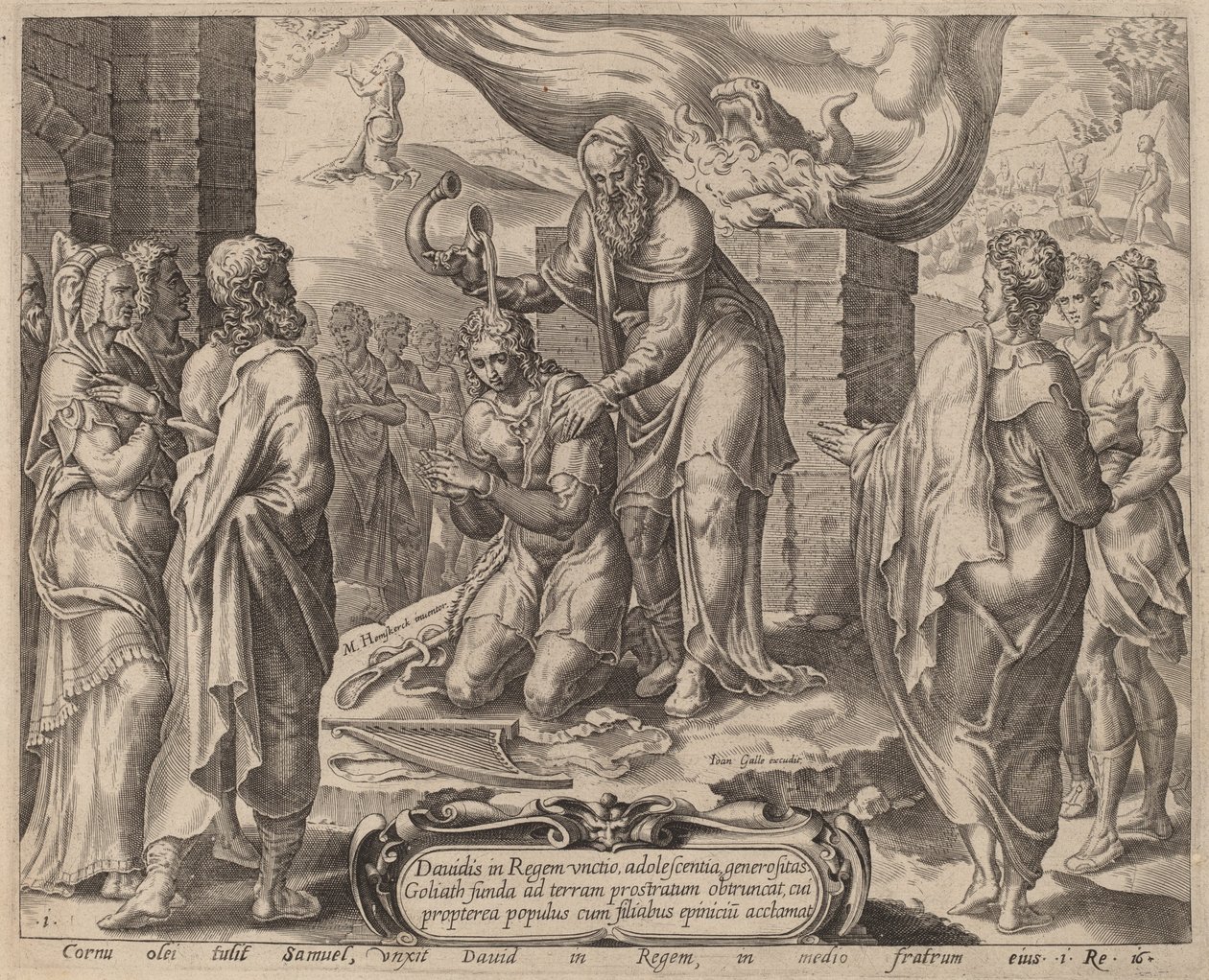 Samuel Zalfde David door after Maerten van Heemskerck