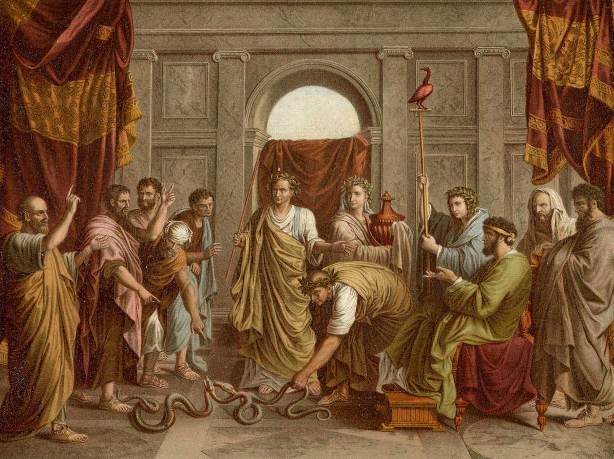 Het Slangwonder door after Nicolas Poussin
