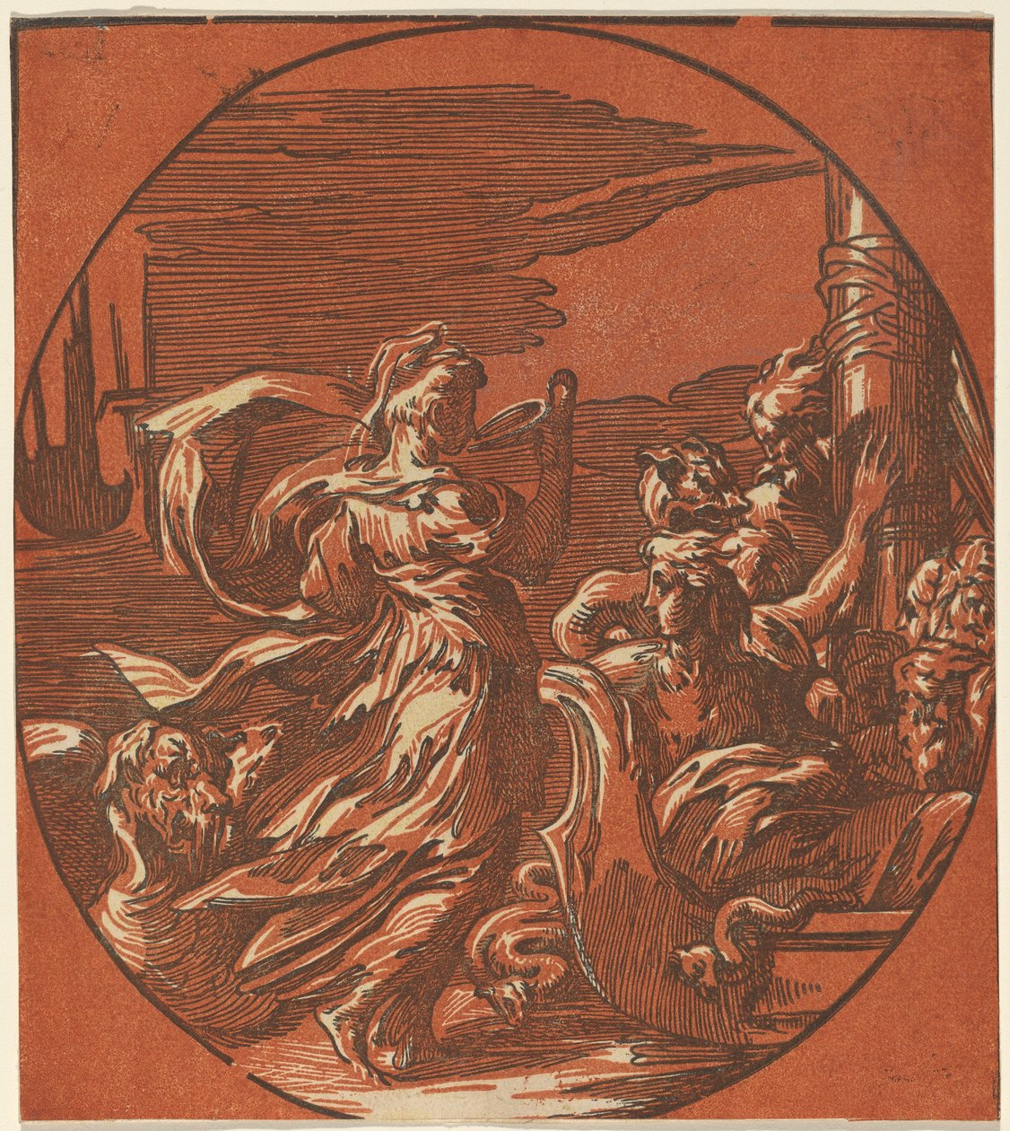 Circe door after Parmigianino