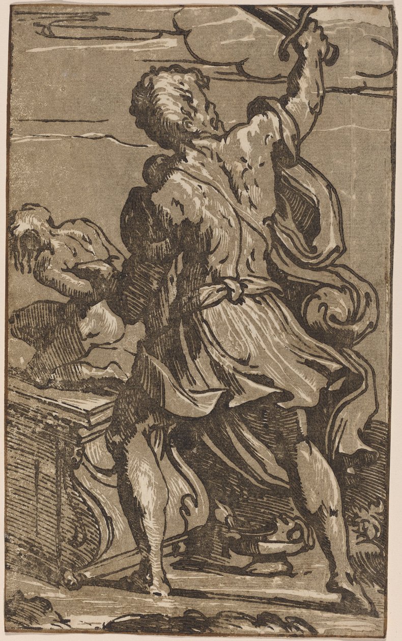 Het Offer van Abraham door after Parmigianino