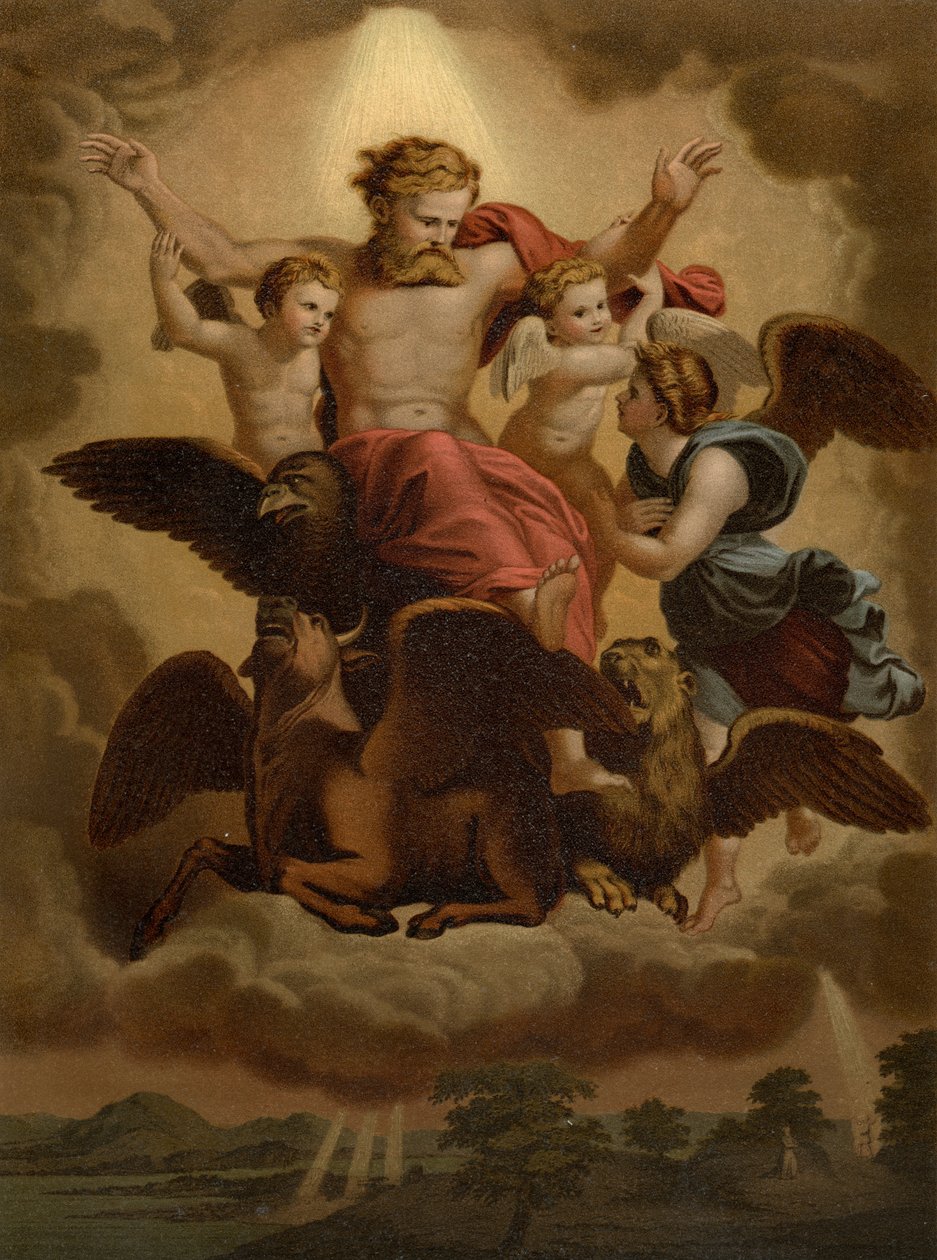 Ezechiëls Visioen door after Raphael