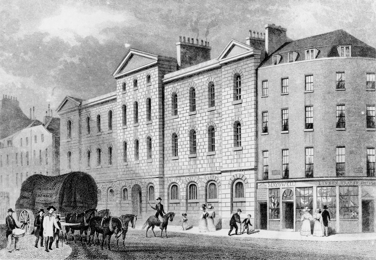 Giltspur Street Compter, 1831 door Thomas Hosmer after Shepherd