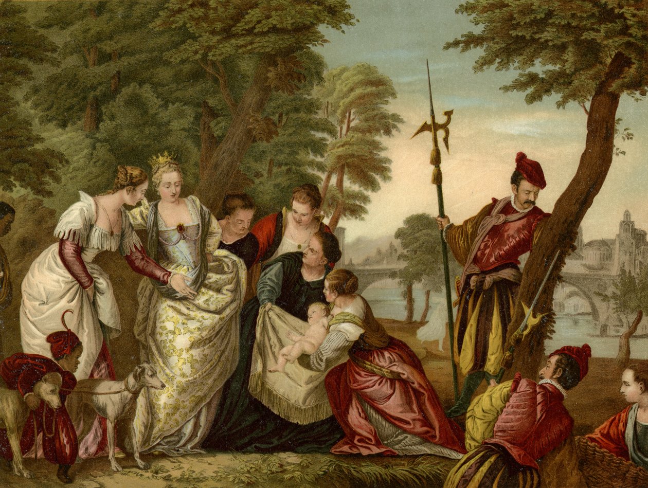 Het Vinden van Mozes door after Veronese