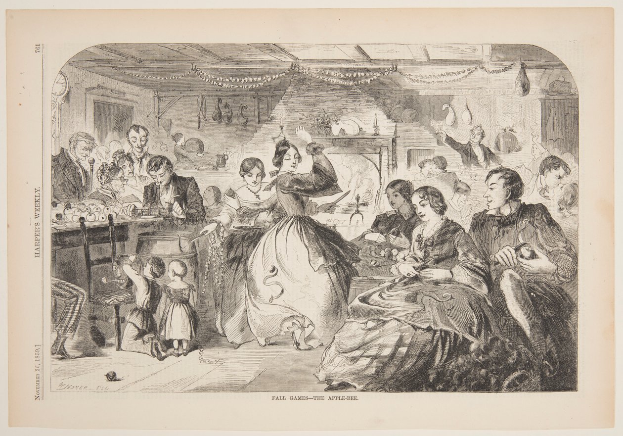 Herfstspelen – De appelbij door after Winslow Homer