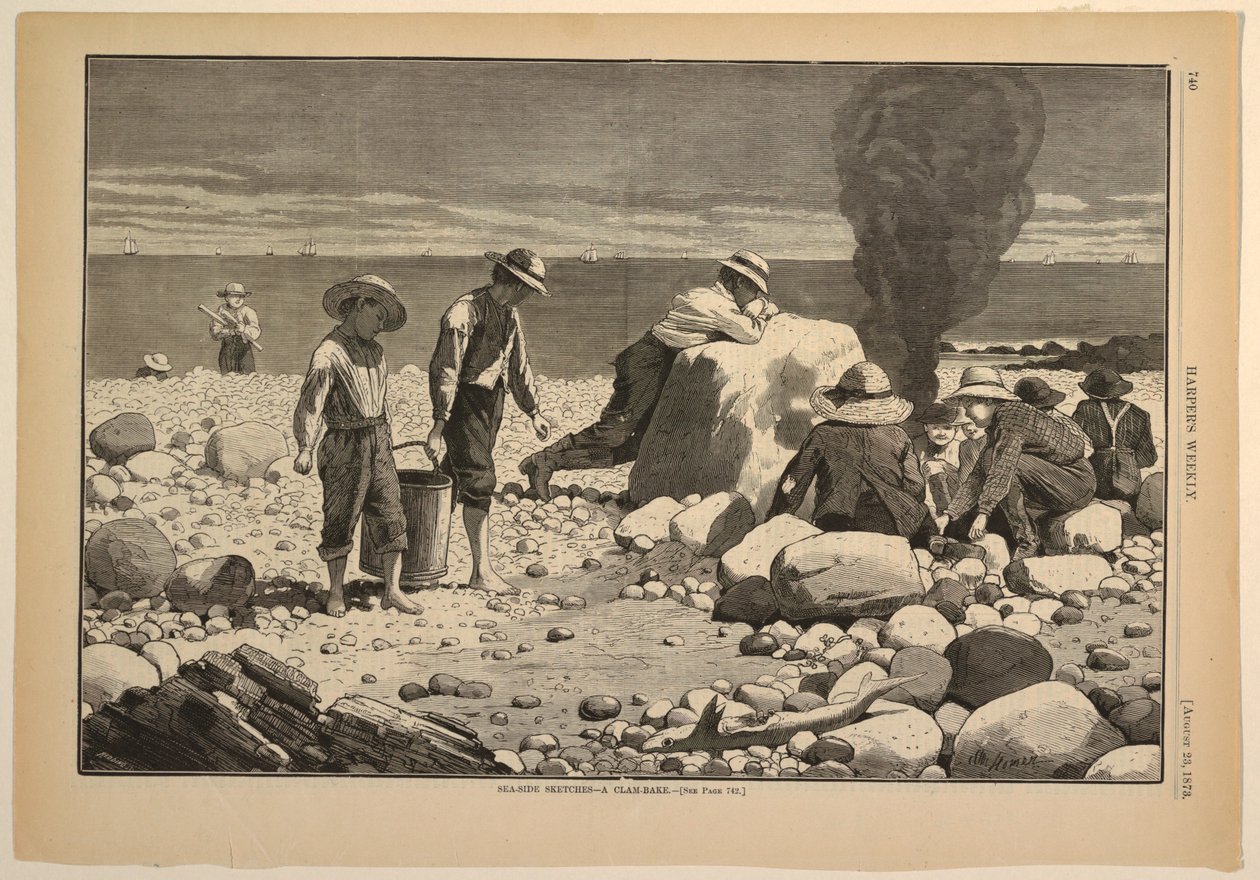 Schetsen aan Zee – Een Klam-Bak door after Winslow Homer